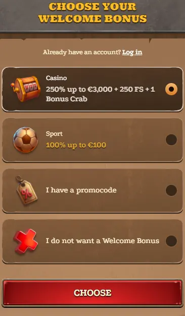 login Vegastars casino